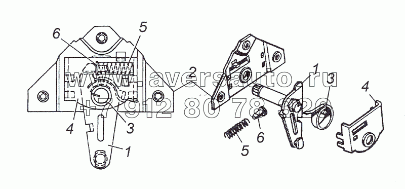 5320-6105080 Привод замка двери правый